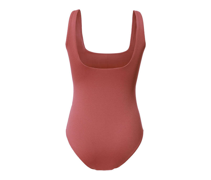 Nahaufnahme eines Badeanzugs mit strukturierter Oberfläche.