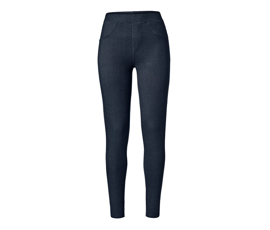 Dunkelblaue Leggings in Jeansoptik.