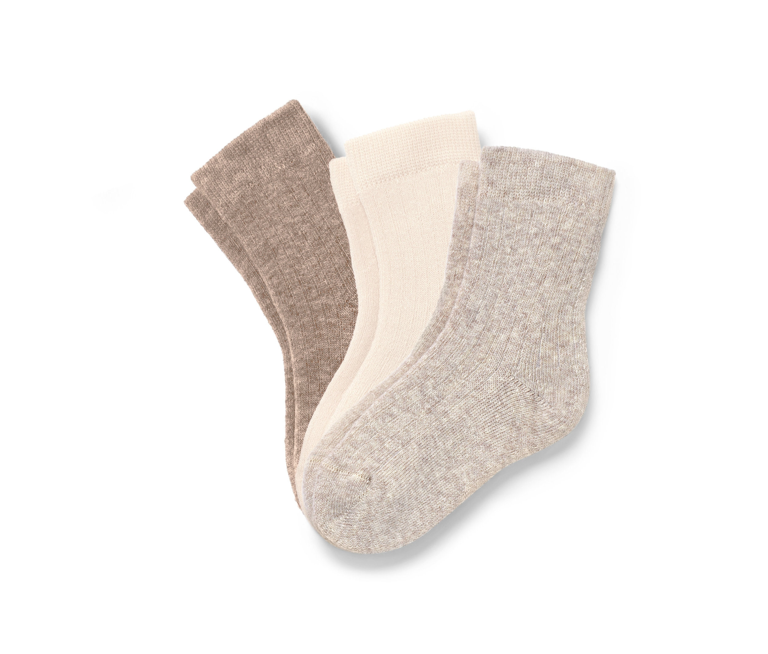 Drei Paar Socken.