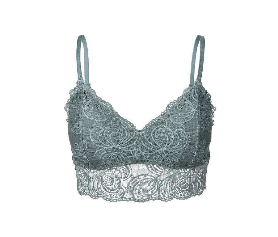 Detailansicht eines Spitzen-Bustiers.