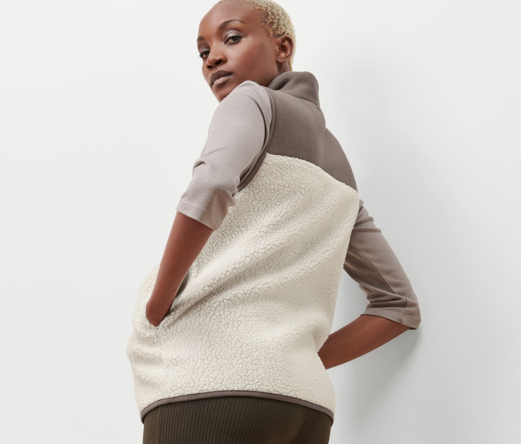 Thumbnail - Tchibo - Teddy-Weste - Damen - Gr. 42 - beige
