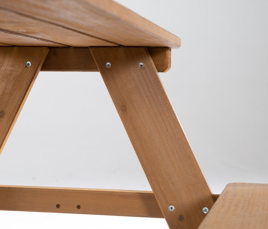 Detailansicht der roba Kinder-Outdoor-Sitzgruppe »Picknick for 4«, Teakoptik.