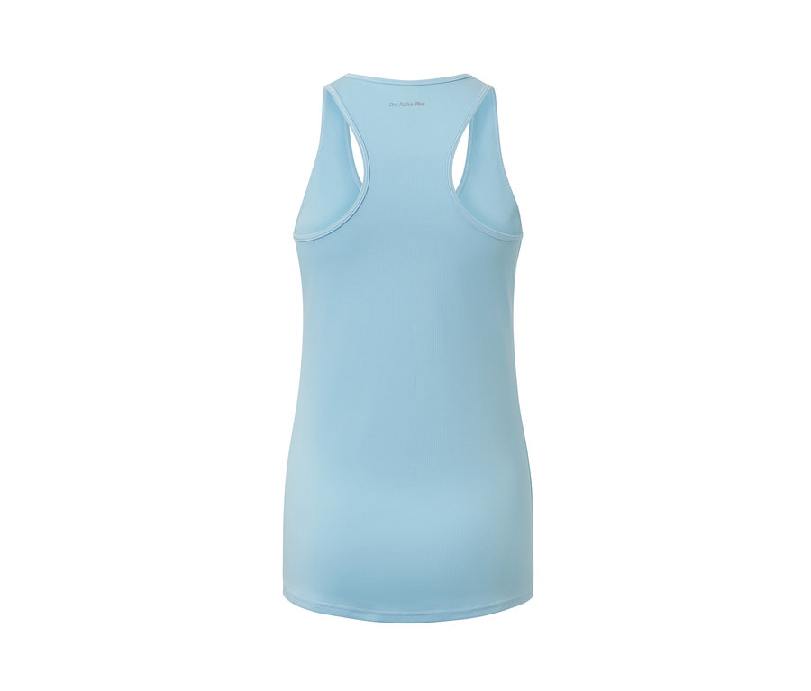 Blaues 2-in-1-Kurzarm-Sportshirt.