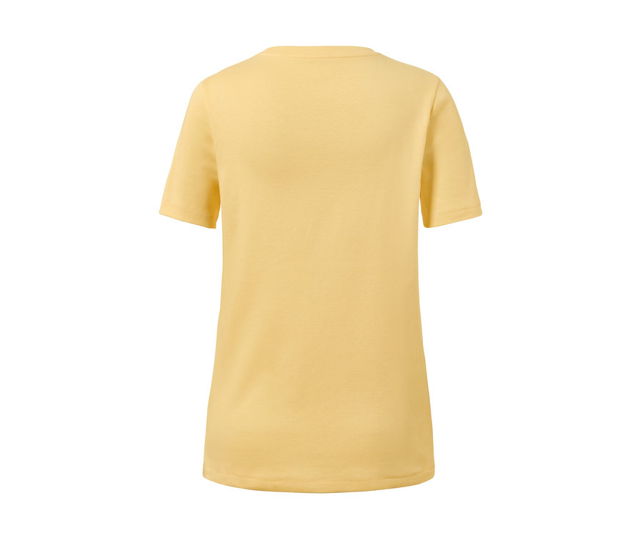 Gelbes Basic T-Shirt.