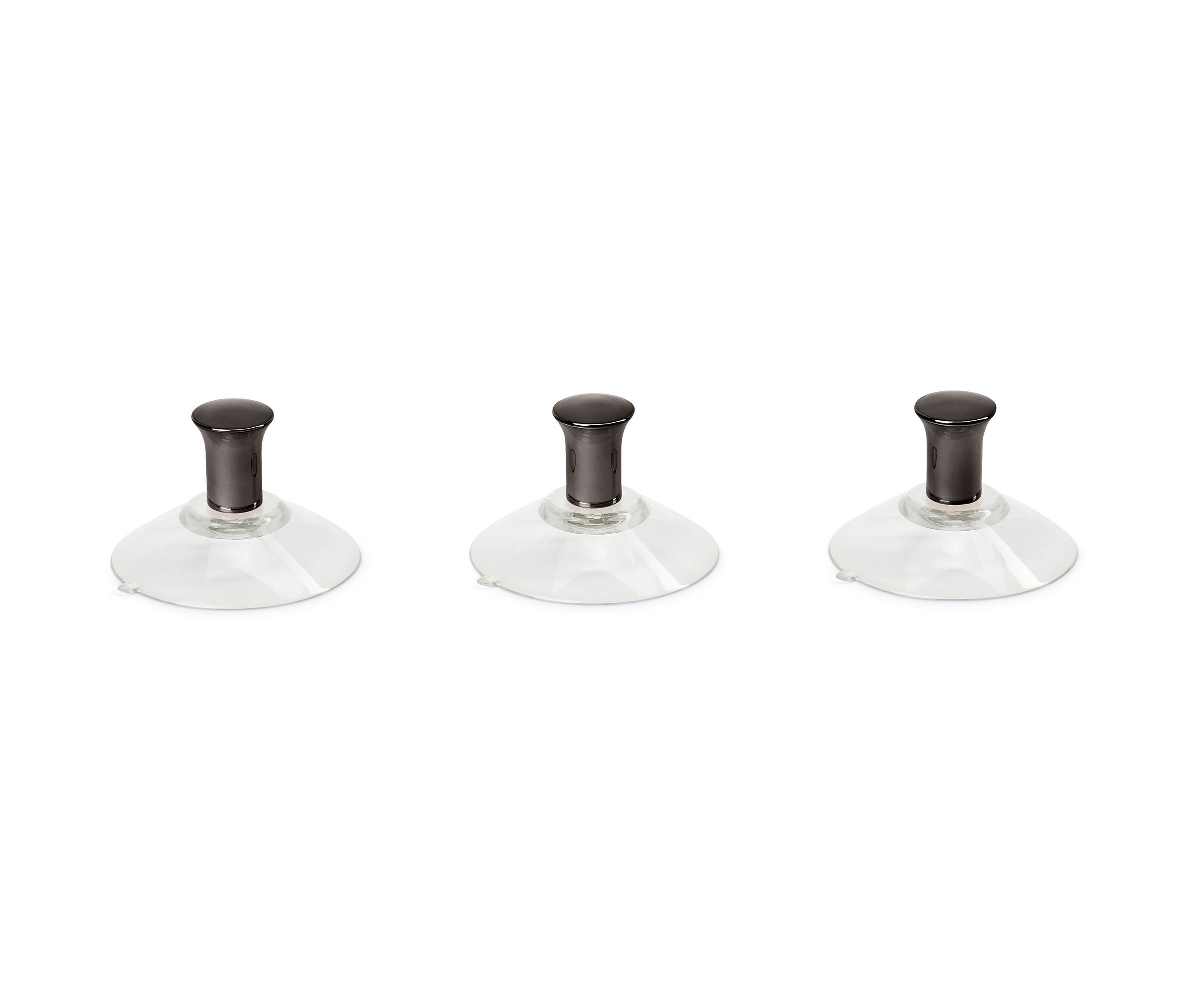 Tchibo - 3 Haken mit Saugnapf - schwarz