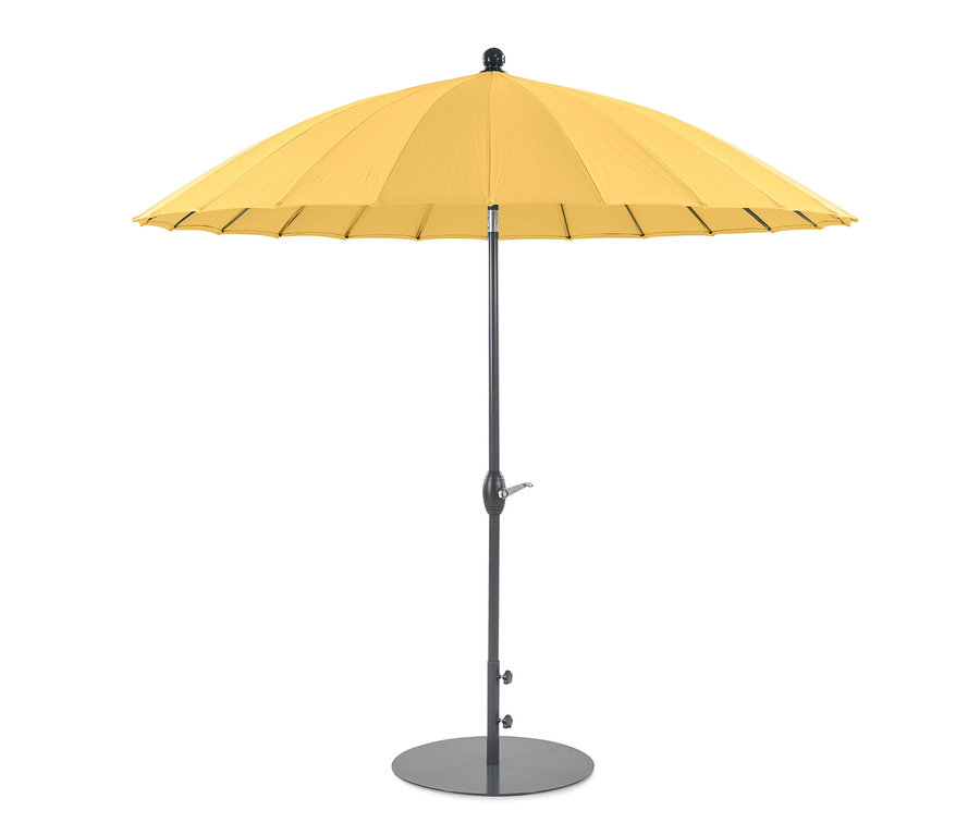 Gelber Leco Aluminium-Sonnenschirm »Shanghai«, Ø ca. 270 cm.