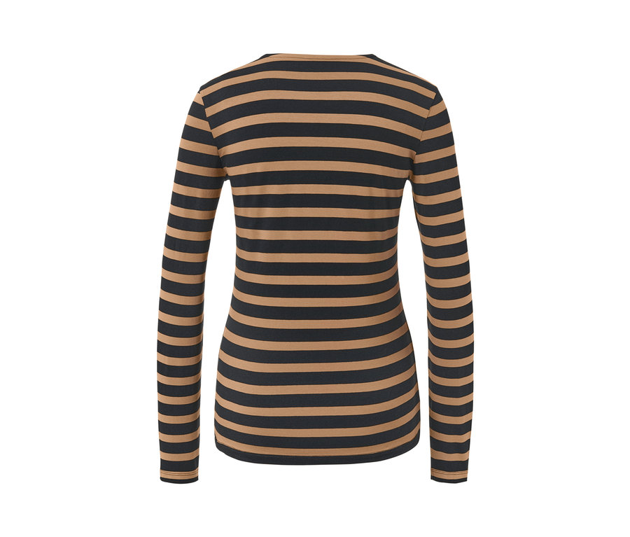 Gestreiftes Langarmshirt.