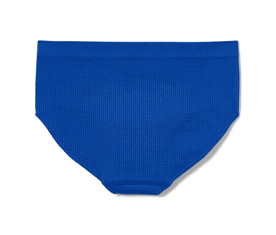 Detailaufnahme einer einzelnen blauen 2 Seamless-Pantys.
