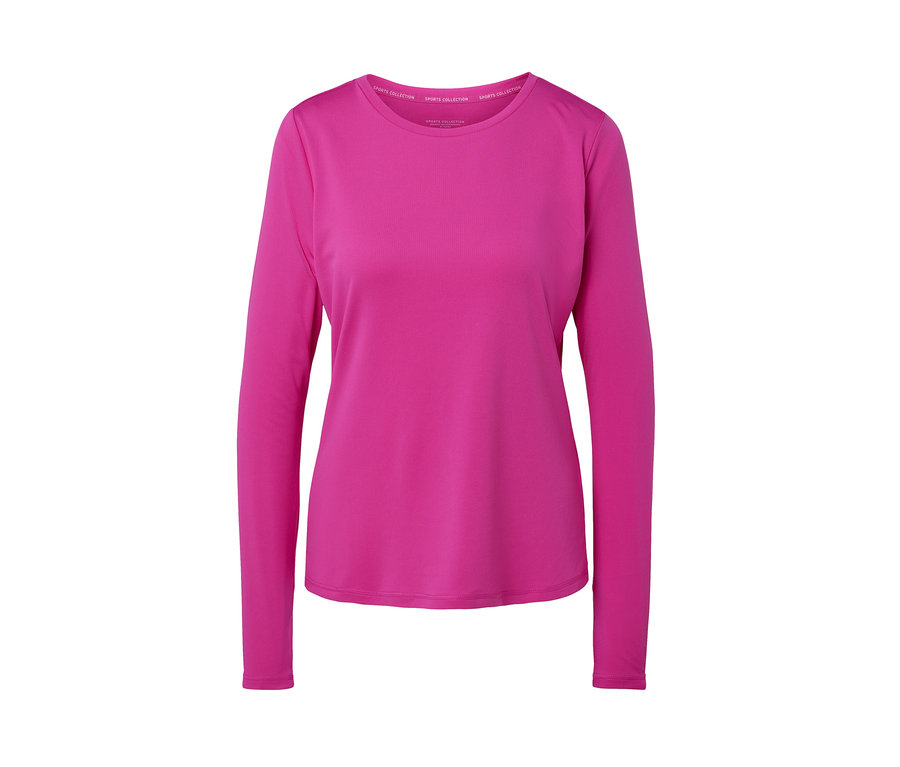 Pinkes Funktionsshirt mit langen Ärmeln.