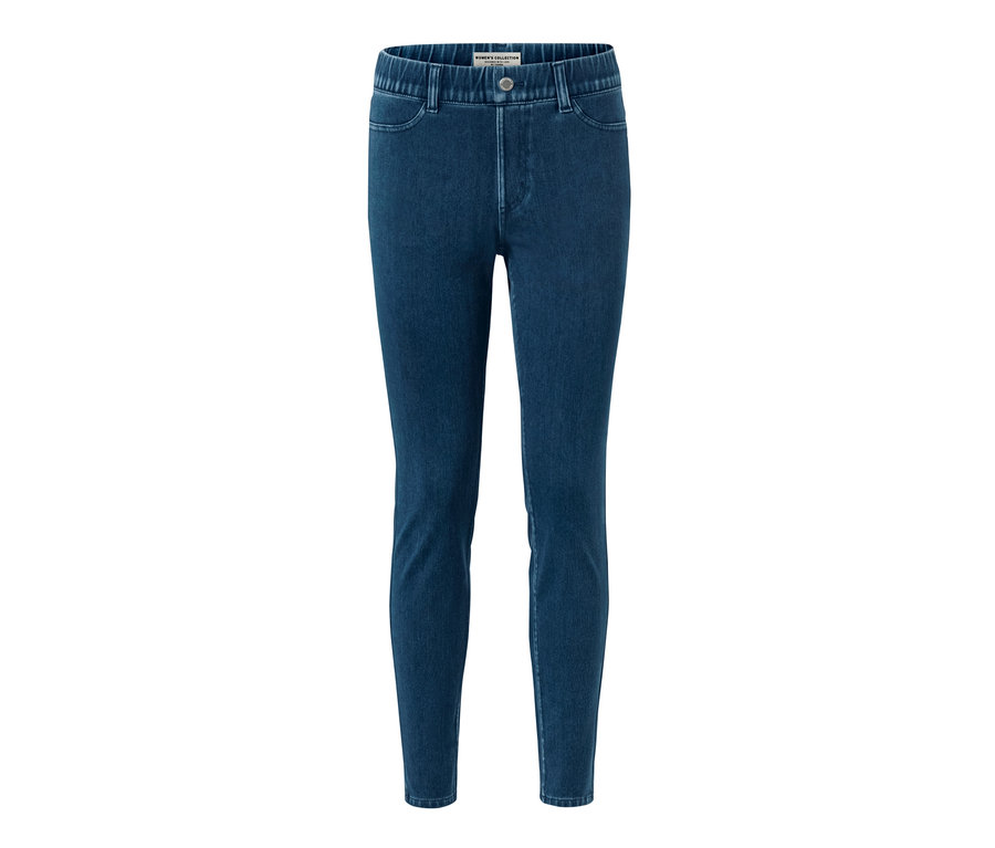 Blaue Jeggings.