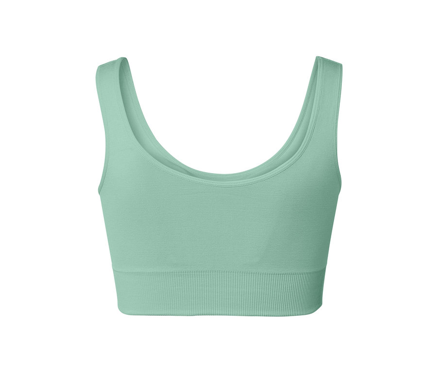 Mintfarbenes Seamless-Sport-Bustier.