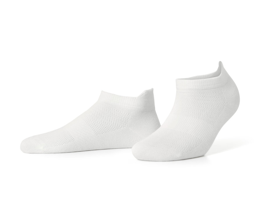Zwei weiße 2 Paar Sneaker-Sportsocken
