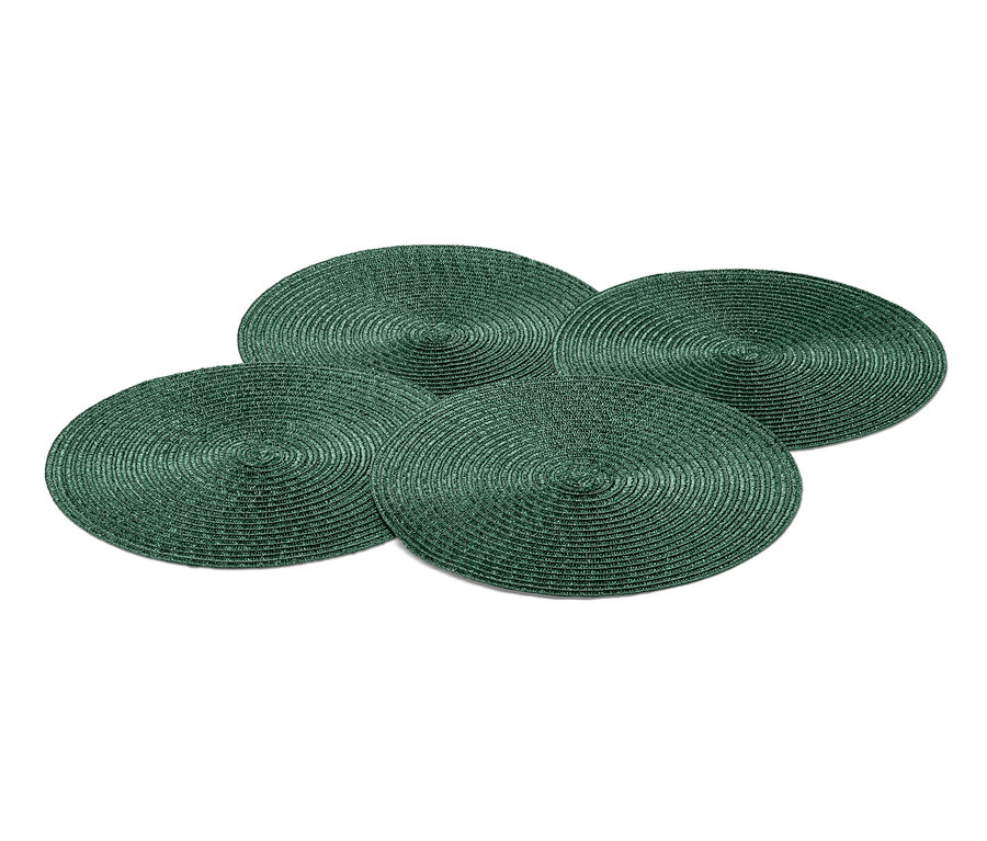 Vier grüne Platzsets.