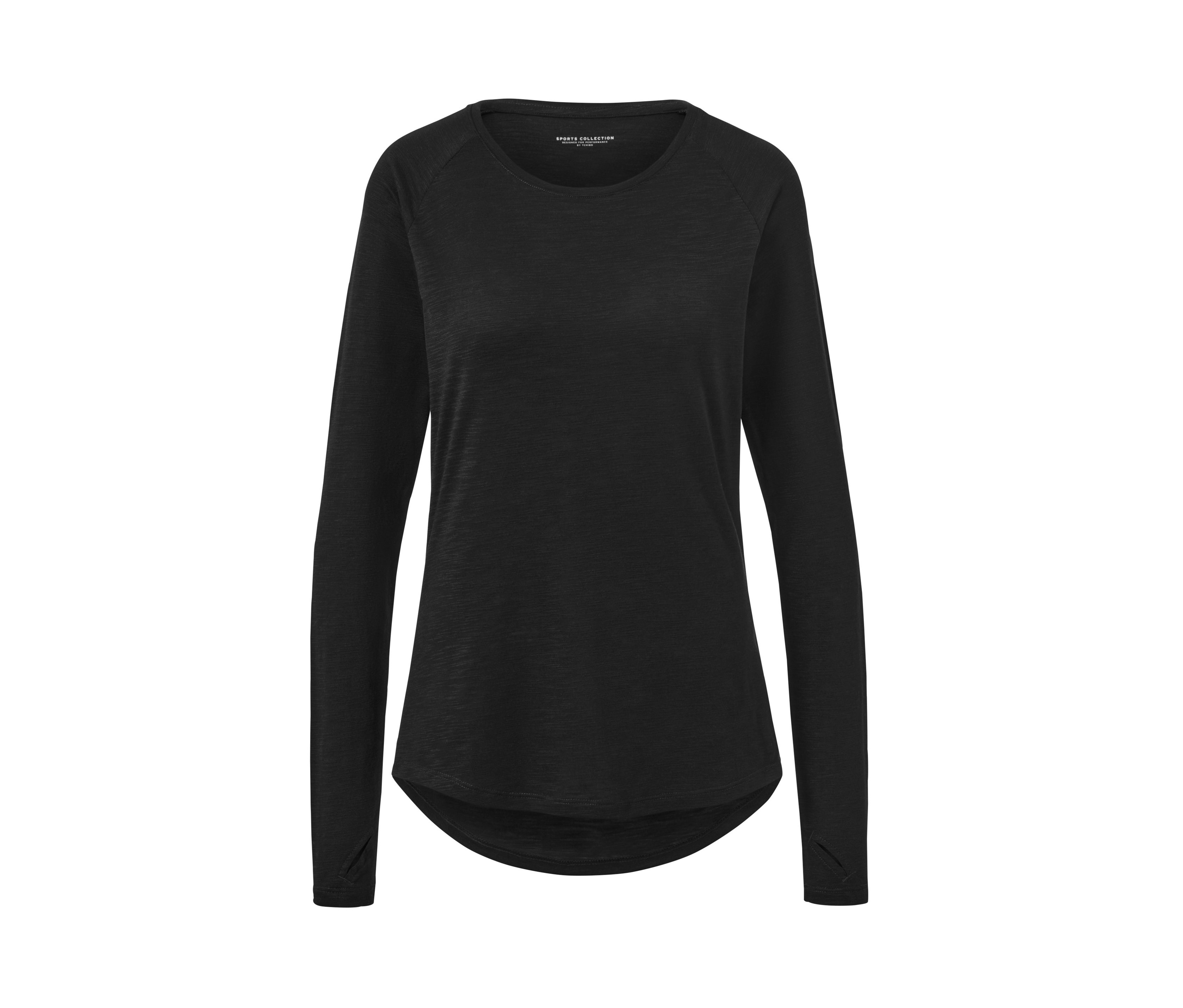 Tchibo - Langarm-Sportshirt - Damen - Gr. L - schwarz