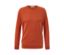 Orangefarbener Merino-Pullover.