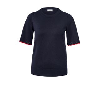 Feinstrickpullover, dunkelblau