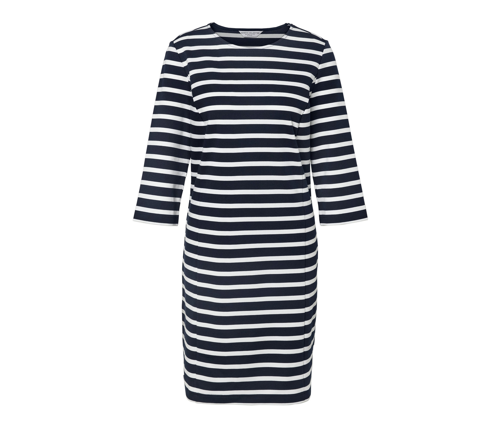 Gestreiftes Sweatkleid - Damen - Gr. S - dunkelblau/gestreift - dunkelblau