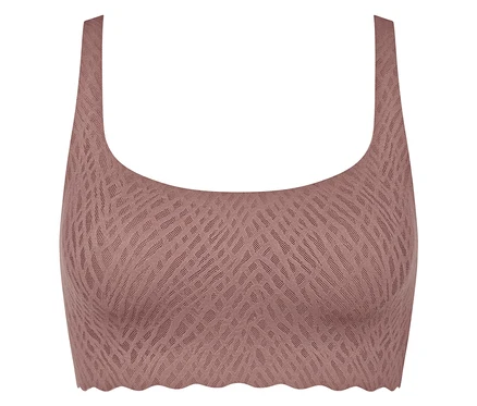 Detailaufnahme des sloggi ZERO Feel Bliss Tops in Kakao.