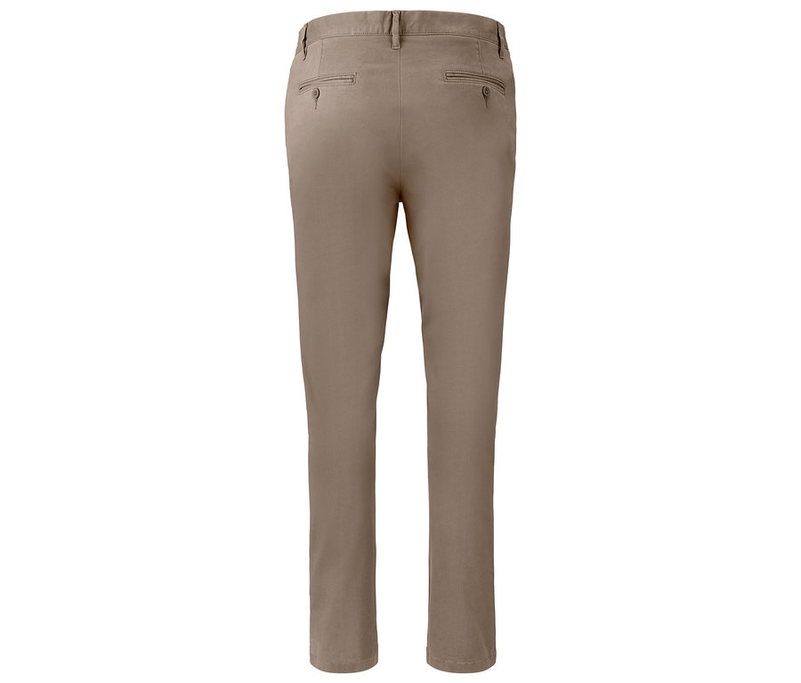 Rückansicht einer beigen Chino.