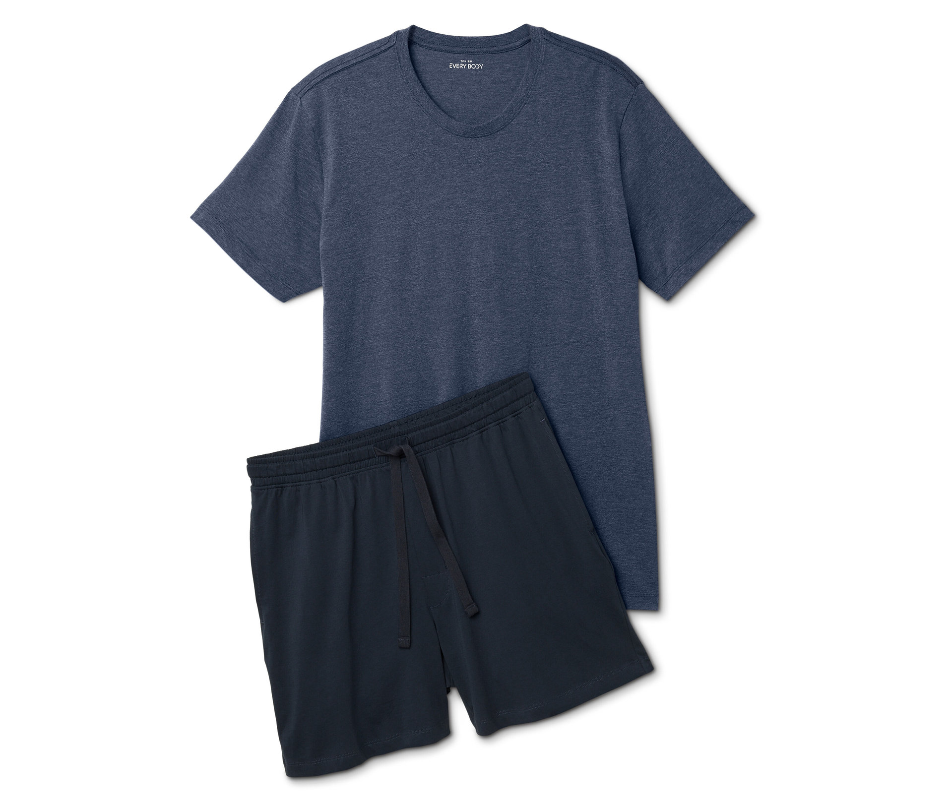 Shorty-Pyjama-Set - Herren - Gr. M - blau - blau