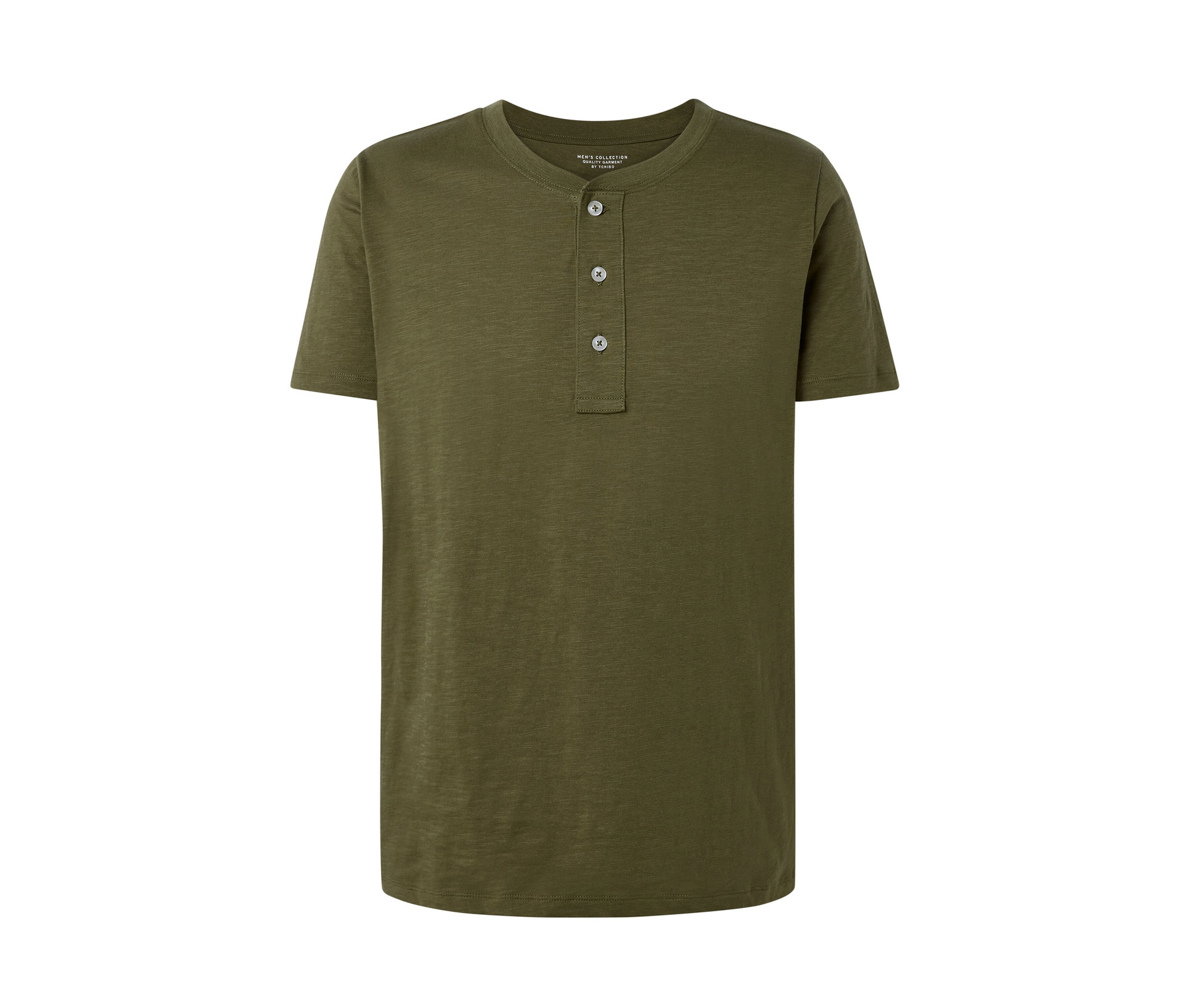 Kurzarm-Henley - Herren - Gr. XXL - khaki - khaki