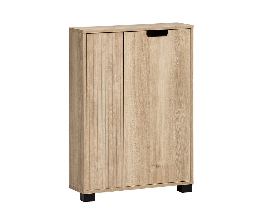 Kommode »Emmik« in Weißeiche gestreift.