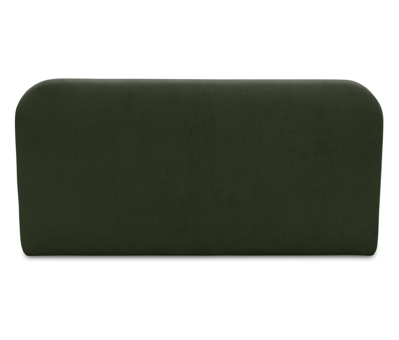 Nahaufnahme des grünen Kopfteils des DOMO collection Polsterbetts.