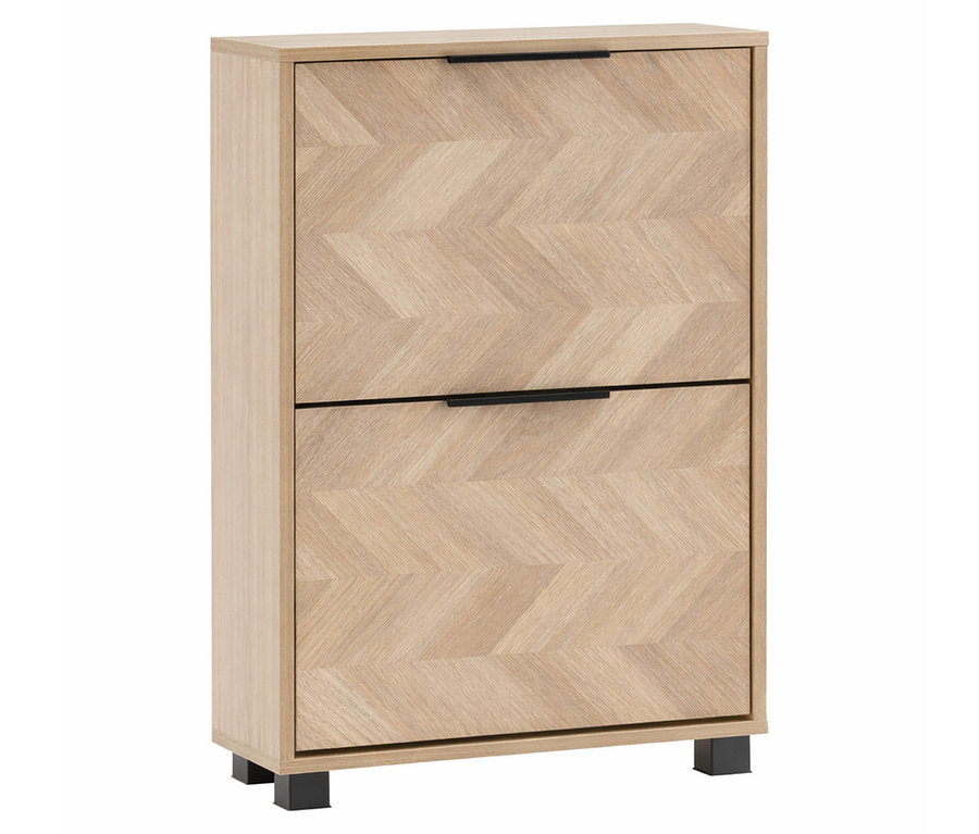 Schuhkipper »Piazza« mit 2 Klappen im Eichen- und Fischgräten-Dekor.