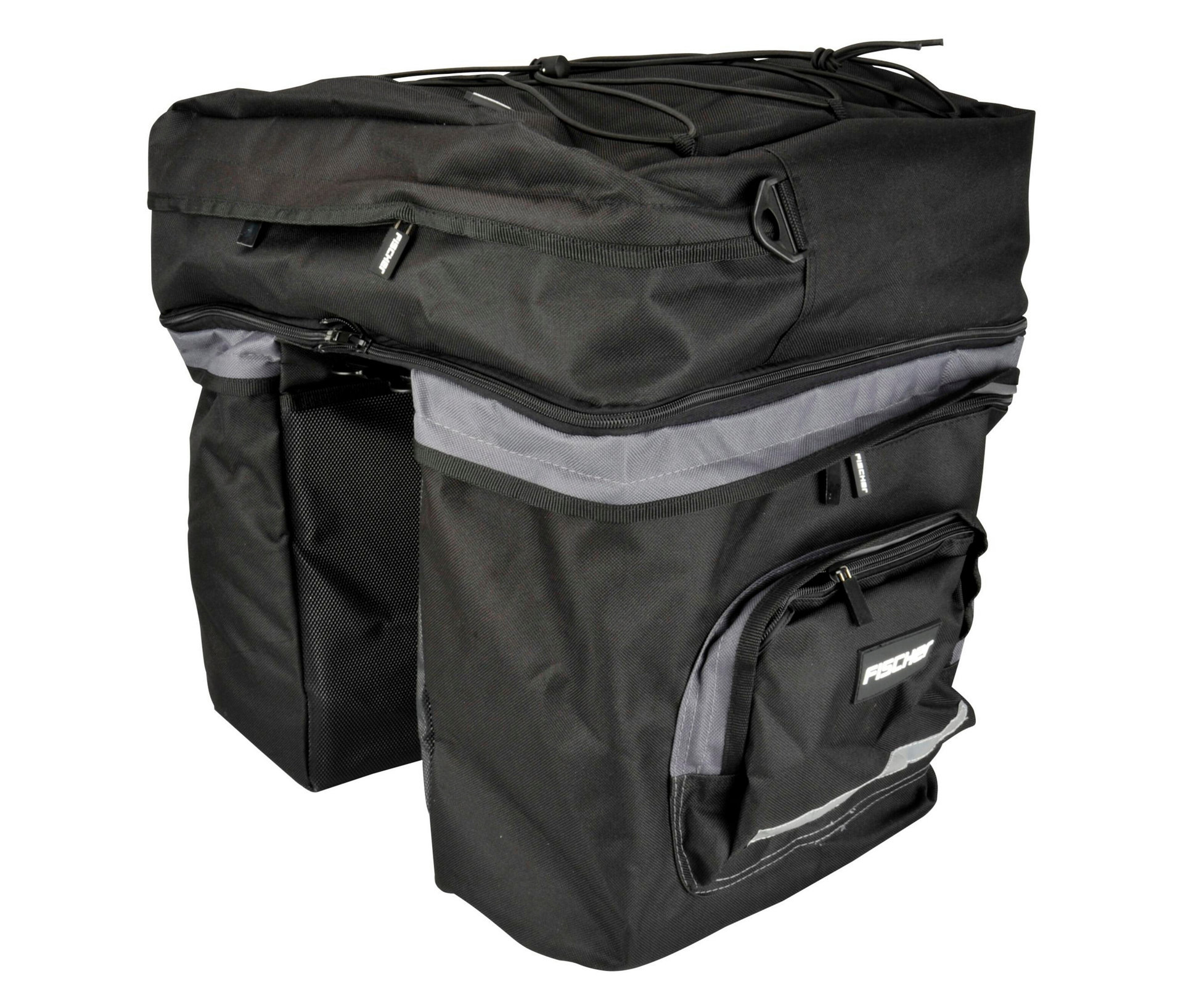 Fischer Gepäckträgertasche - schwarz - schwarz