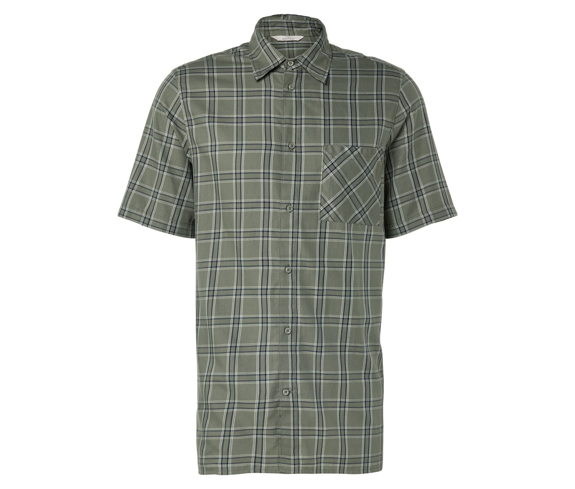 Outdoorhemd - Herren - Gr. S - khaki/kariert - khaki