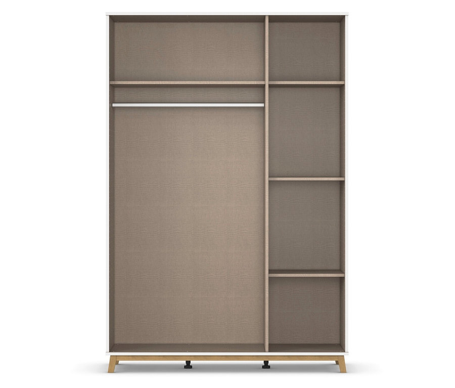 Dreitüriger rauch Kleiderschrank »Carlsson« mit Drehtüren und Regalfächern.