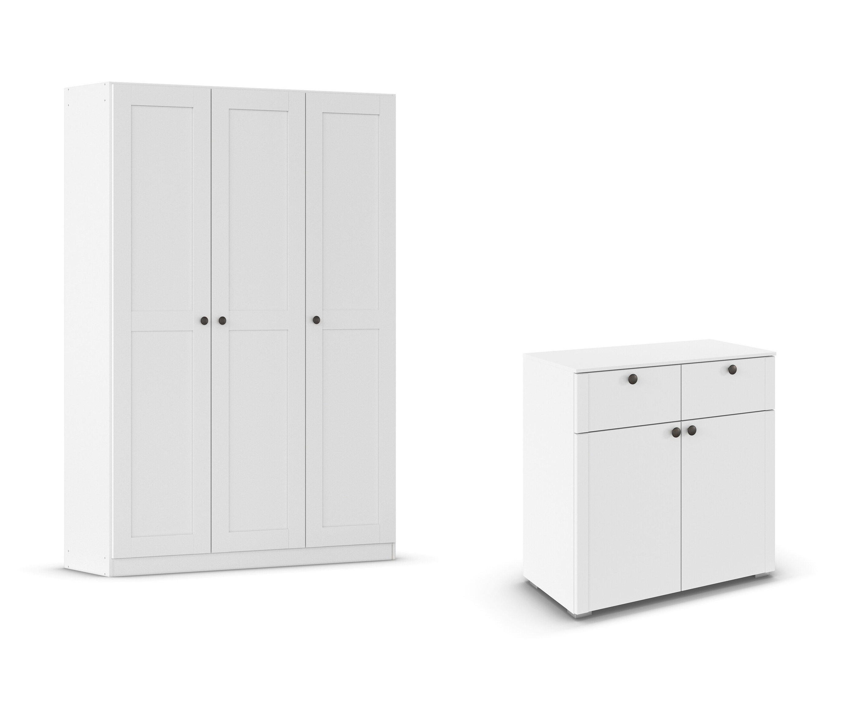 rauch Garderobenschrank und Kommode »Savona« - 136x41x197cm - weiß - - Holzwerkstoffe