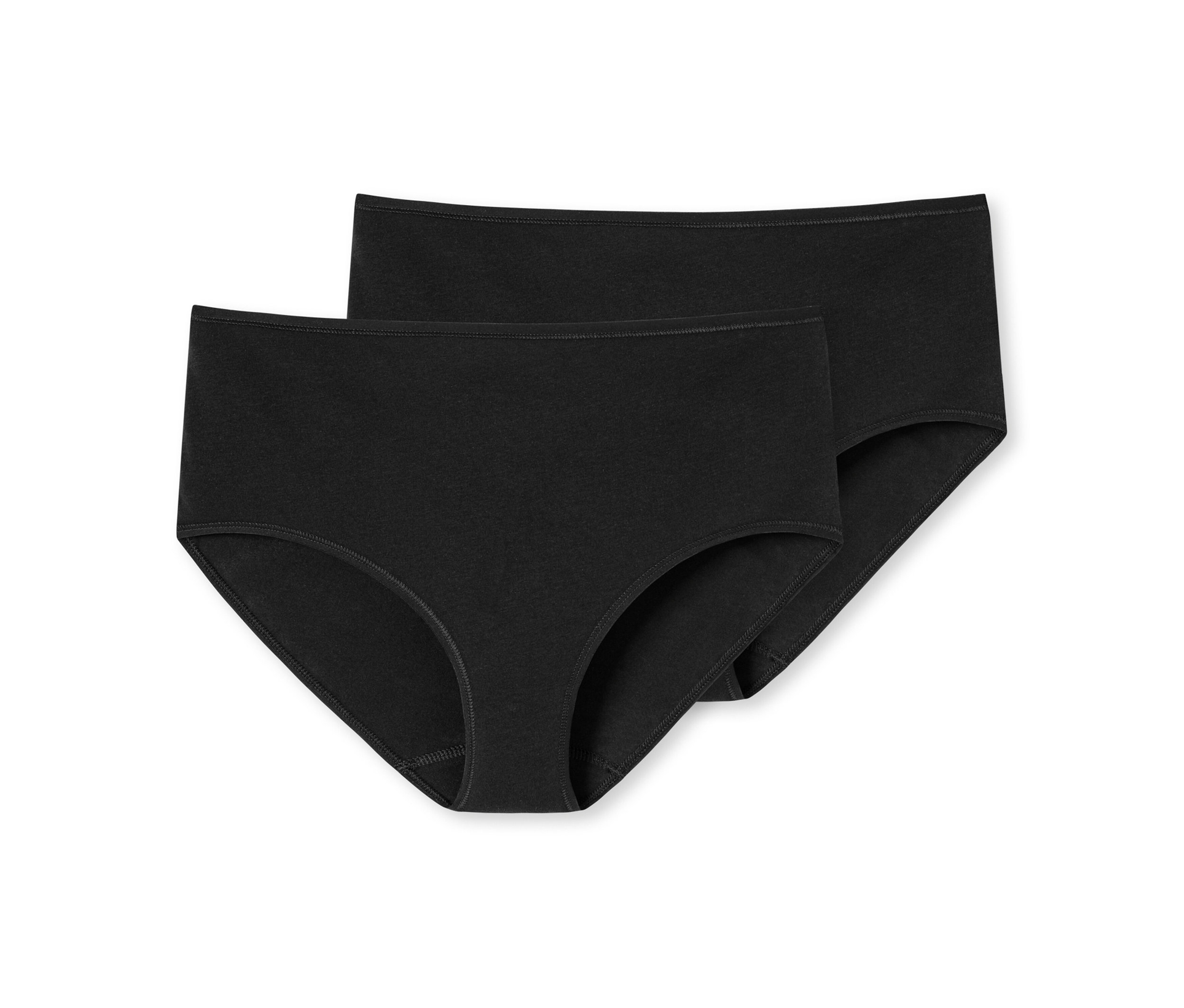 2 Schiesser Midi-Slips - Damen - Gr. 44 - schwarz