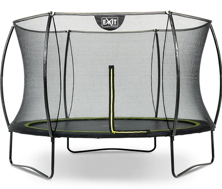 Schwarzes EXIT Trampolin »Silhouette 305« mit Netz.