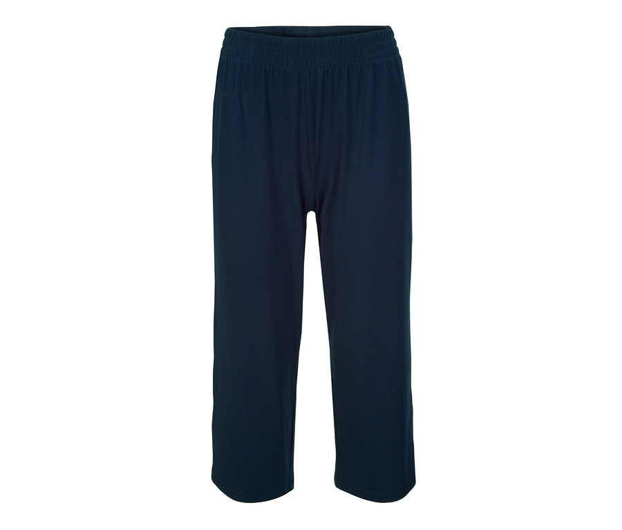 Marineblaue 3/4-Pyjamahose mit elastischem Bund.