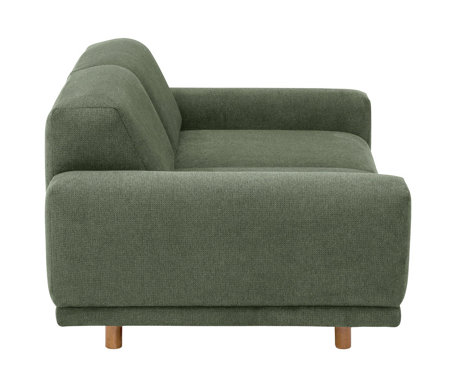 Profilansicht des grünen 2-Sitzer Sofas »Penelope«.
