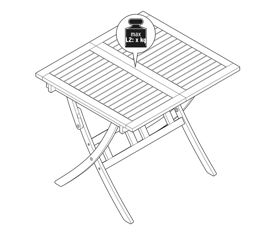 Illustration von einem 6-teiligen Dining-Set »Leira«.