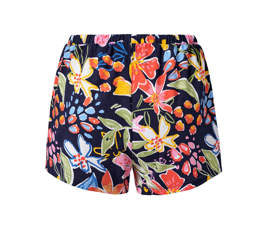Nahaufnahme von Shorts mit Blumenprint.