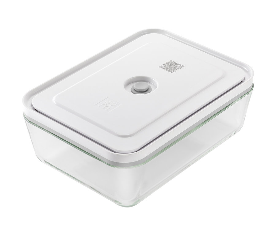 Leere, rechteckige ZWILLING® Fresh & Save Set Kühlbox mit weißem Deckel.