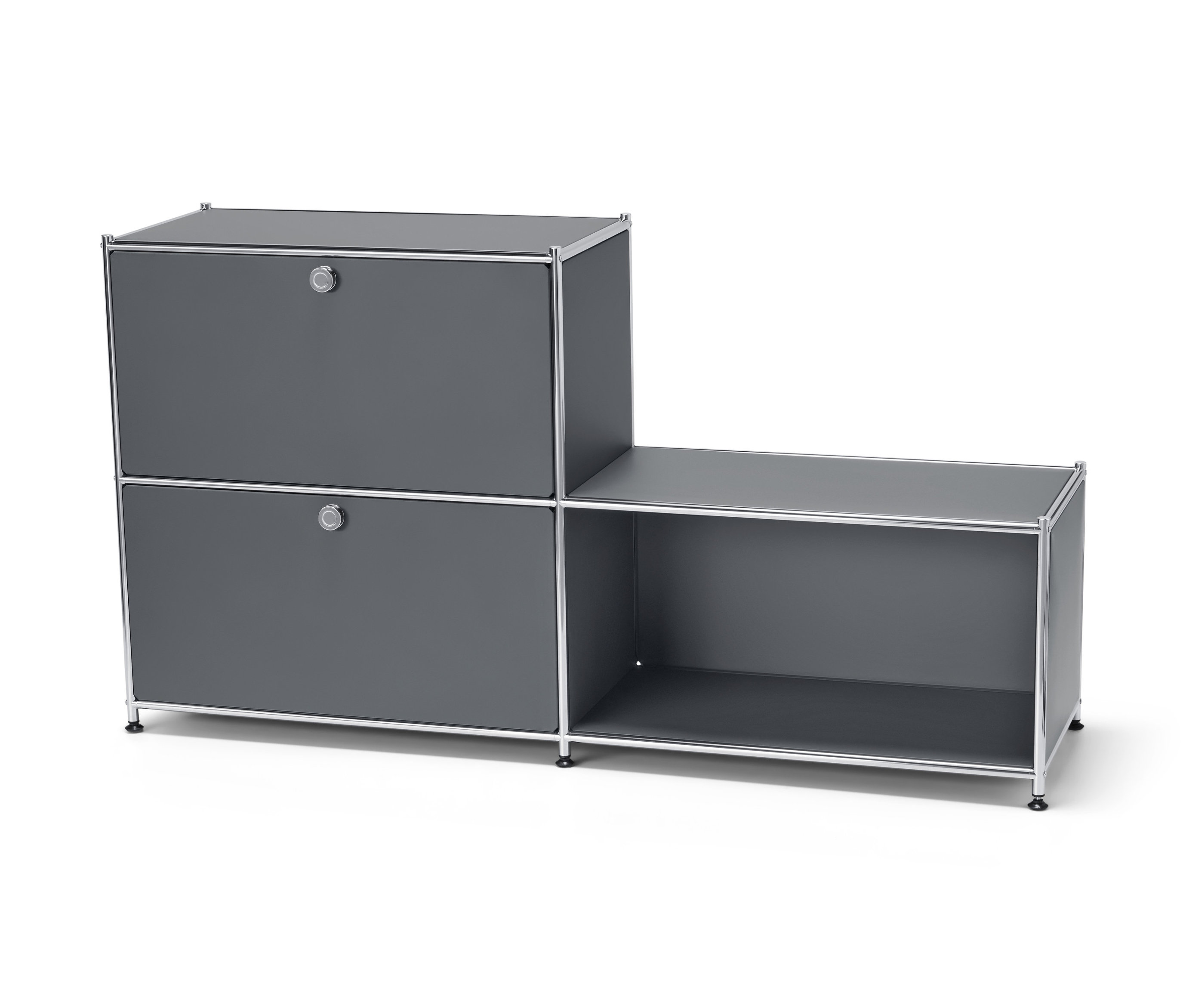 Tchibo - Metallregal »Cn3« mit 3 Fächern - 152x40x82,5cm - chrom - Metall