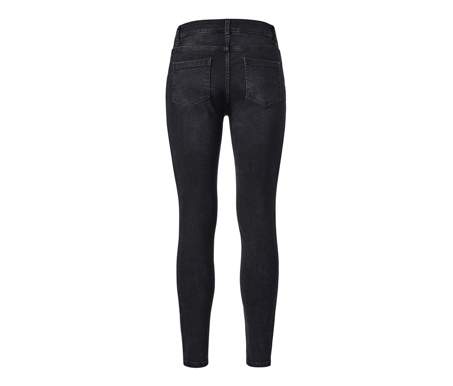 Detailansicht der Rückseite einer Skinny-Jeans.