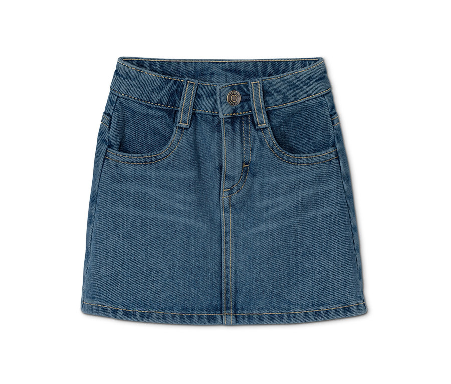 Blauer Denim-Rock.
