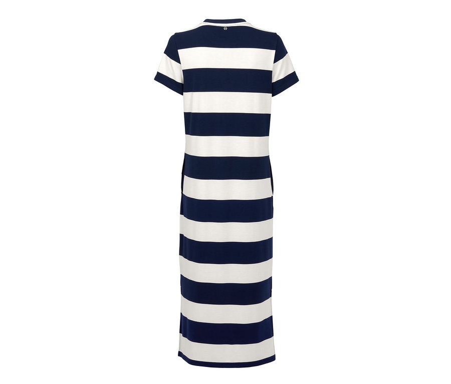 Gestreiftes Maxikleid.