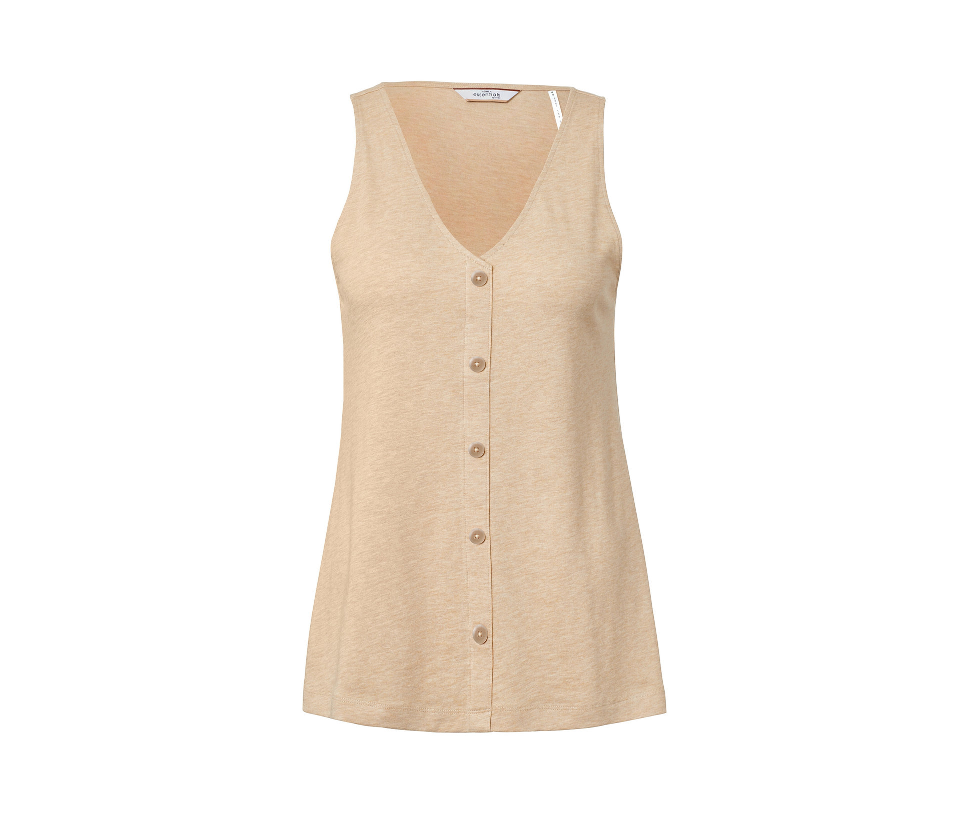 Tchibo - Top mit Knopfleiste - Damen - Gr. XL - beige