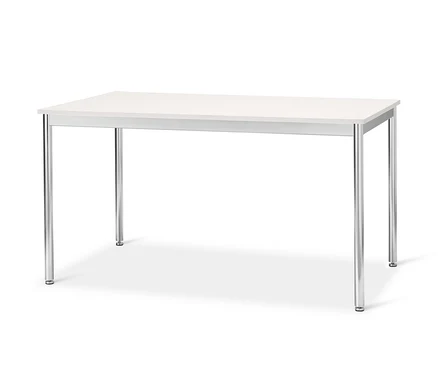 Weißer Schreibtisch »CN3« mit Metallgestell, ca. 140 x 80 cm.