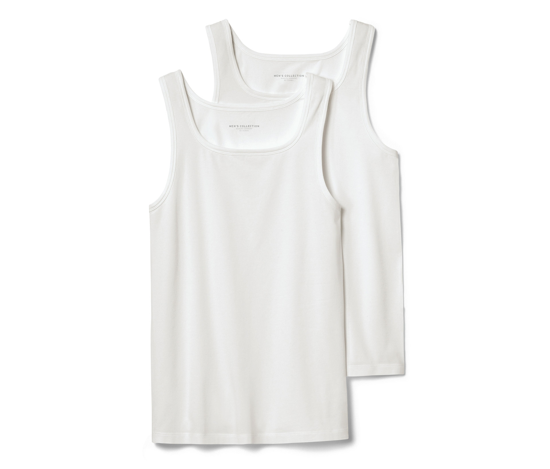 Tchibo - 2 Jersey-Unterhemden - Herren - Gr. M/5 - weiß