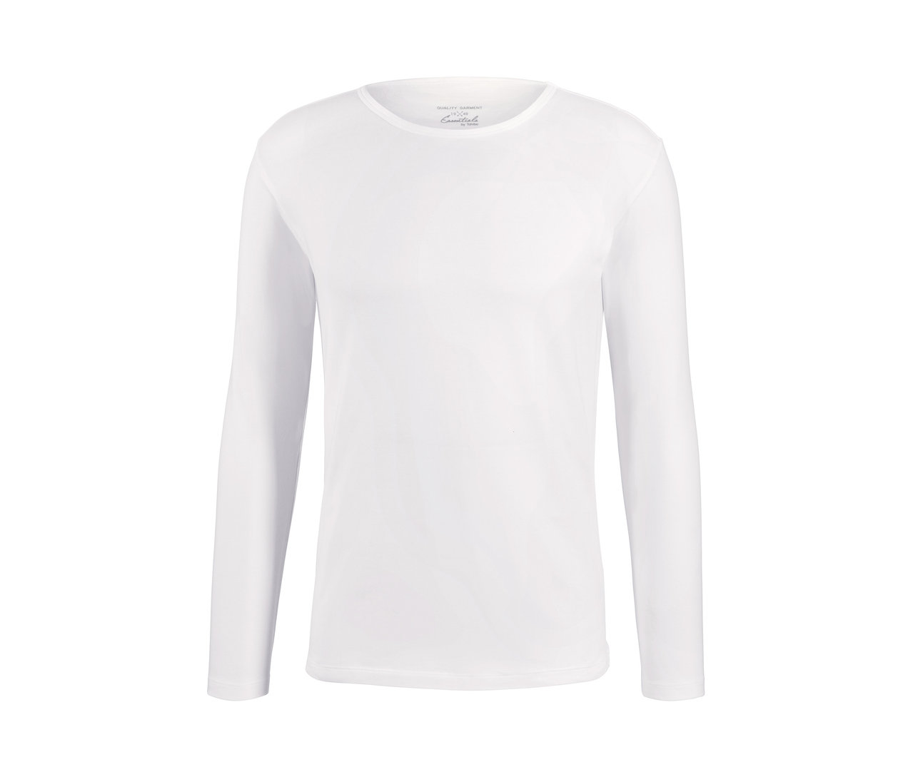 Weißes Langarm-Unterhemd.