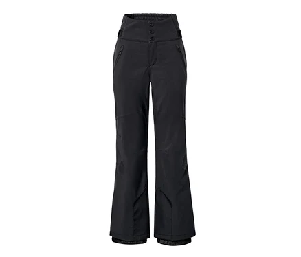 Schwarze High-Waist-Skihose.