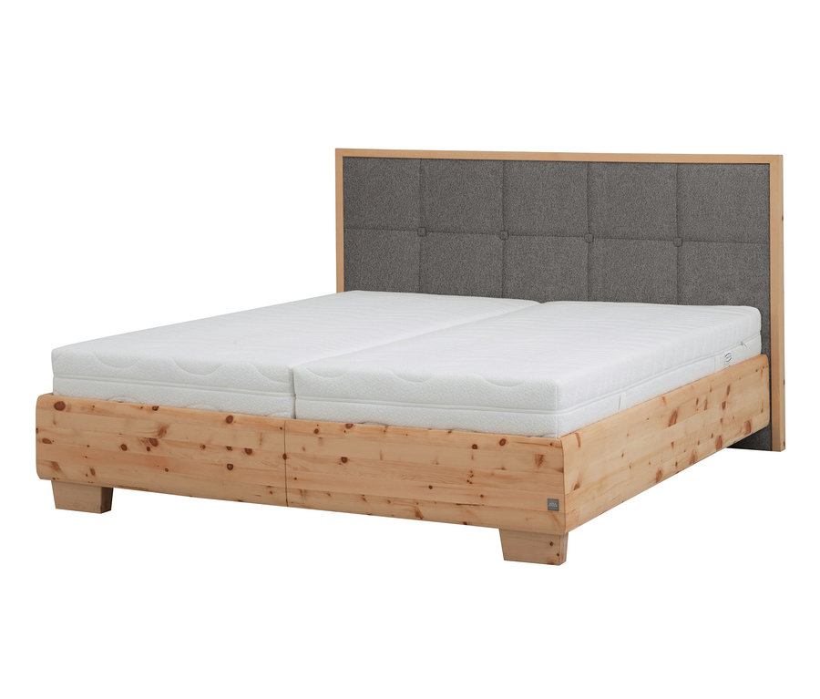 Boxspringbett »Pure Pine«, 180 x 200 cm, mit gepolstertem Kopfteil, mit Matratze.
