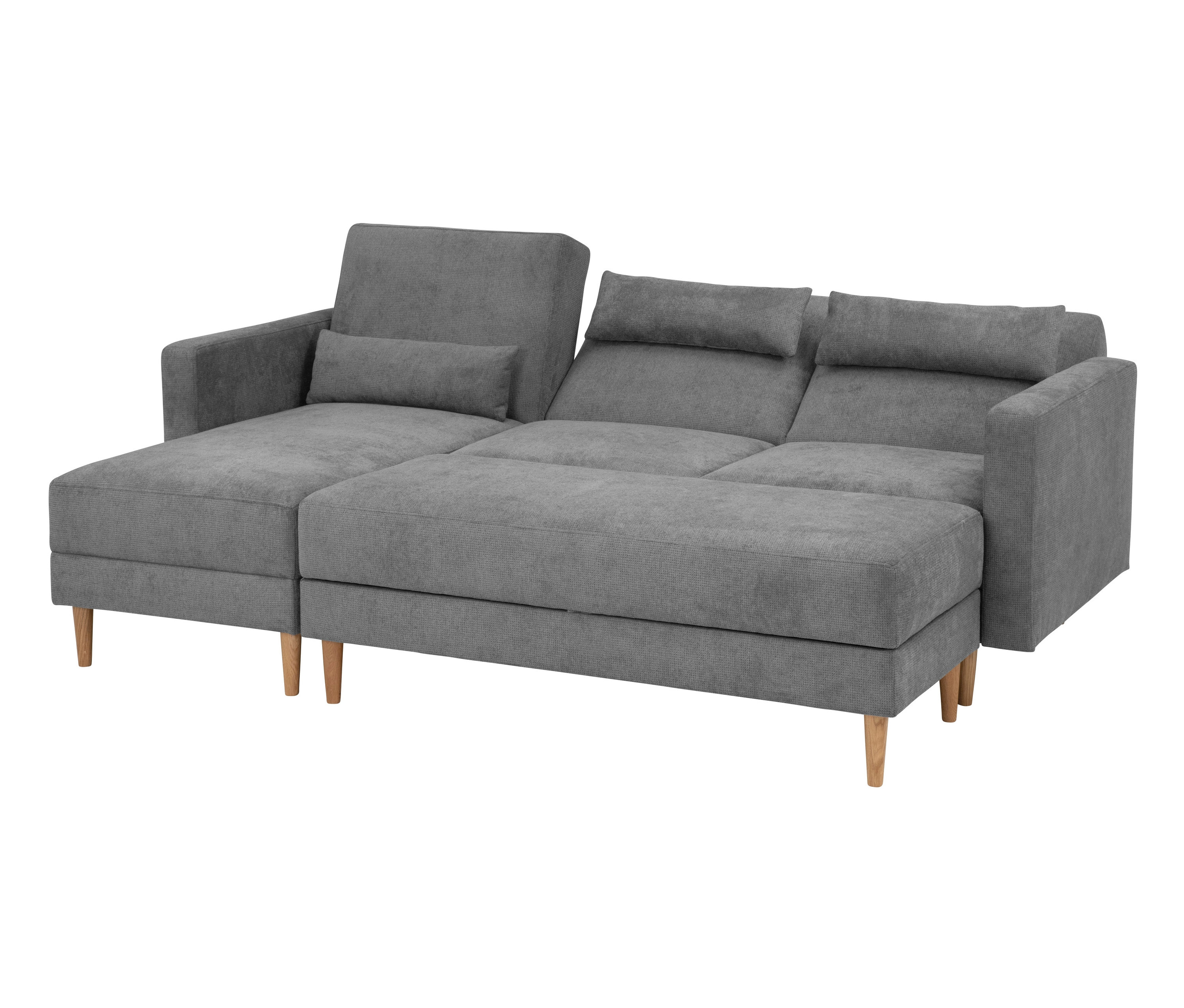 Thumbnail - Tchibo - Federkern Eck-Schlafsofa »Jenna« - 223x152x93cm - braun - Polyester / Nylon / Buchenholz